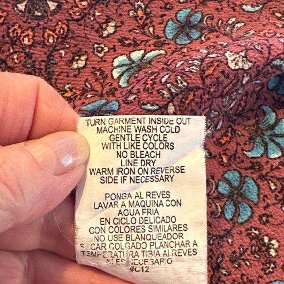 June & Hudson Dark Floral Empire Waist Long Sleeve Maxi Dress - Picture 14 of 14